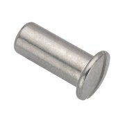 AMPG Barrel Nut, 1/4"-20, 7/8 in Brl Lg, 3/8 in Brl Dia, Aluminum Unfinished Z4844