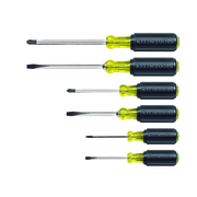 Klein Tools Screwdriver Set, Slotted and Phillips, 6-Piece 85074