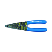 Klein Tools Long Nose Wire Stripper/Crimper/Cutter/Looper, Overall Length 8 1/4 in, Capacity 22 to 10 AWG, Blue 1010