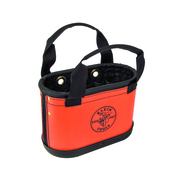 Klein Tools Bucket Bag, Bucket Bag, Orange, Plastic Exterior, Denier Polyester Interior, Polypropylene Bottom 5144HBS