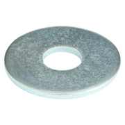 Zoro Select Flat Washer, Fits Bolt Size 3/8" , Steel Zinc Plated Finish, 100 PK U38400.037.0003