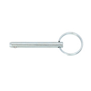 Zoro Select Ring Pin, Detent, 1/4 in Pin Dia, 1-3/4 in Shank Lg, Steel, Zinc Plated Finish, 10 PK 30-08