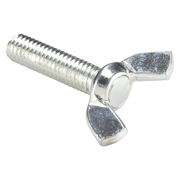 ZORO SELECT Thumb Screw, 3/8"-16 Thread Size, Wing, Zinc Plated Iron, 0.65 to 0.79 in Head Ht, 1 1/2 in Lg WSI03701500-001P