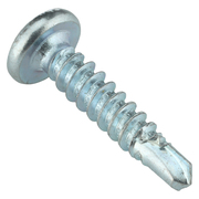 ZORO SELECT Self-Drilling Screw, #8 x 3/4 in, Zinc Plated Steel Pan Head Phillips Drive, 100 PK U31820.016.0075