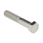 ZORO SELECT Not Graded, 3/8"-16 Hex Head Cap Screw, Plain Stainless Steel, 2 in L, 25 PK U51000.037.0200