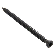 Zoro Select Wood Screw, #6, 2-1/4 in, Black Phosphate Steel Trim Head Square Drive, 181 PK DQTI0-60225-181P
