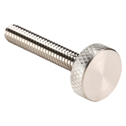 ZORO SELECT Thumb Screw, 1/4"-20 Thread Size, Round, Plain 18-8 Stainless Steel, 7/32 in Head Ht, 1 1/2 in Lg Z0687