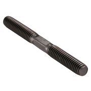 Te-Co Double-End Threaded Stud, 3/8"-16 Thread to 3/8"-16 Thread, 3 1/2 in, Steel, Black Oxide, 2 PK 40505