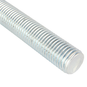 Zoro Select Fully Threaded Rod, 1"-8, 3 ft, Steel, Grade A, Zinc Plated Finish U20300.100.3600