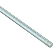Zoro Select Fully Threaded Rod, 3/8"-24, 3 ft, Steel, Grade 2, Zinc Plated Finish 2353