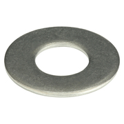 Zoro Select Flat Washer, Fits Bolt Size 1/2" , Stainless Steel Plain Finish, 25 PK U51410.050.0005