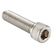 ZORO SELECT 1/4"-28 Socket Head Cap Screw, Plain 18-8 Stainless Steel, 1 in Length, 100 PK U51041.025.0100