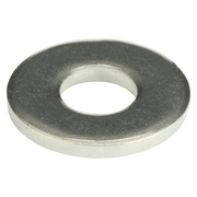 Zoro Select Flat Washer, Fits Bolt Size 3/8" , Stainless Steel Plain Finish, 50 PK U51410.037.0005