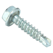 Zoro Select Self-Drilling Screw, #8 x 3/4 in, Zinc Plated Steel Hex Head External Hex Drive, 200 PK U31810.016.0075