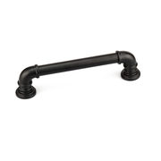 Richelieu Hardware 8-13/16 in. (224 mm) Center-to-Center Matte Black Forged Iron Eclectic Barn Door Pull BP9547224900