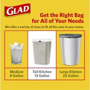 Glad Trash Bags, 13 gal., 0.78 mil, PK40 78361
