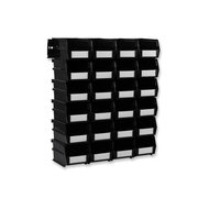 Stalwart 41-Compartment Hardware Storage Box, Black