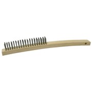 TOUGH GUY, Curved Handle, Stainless Steel, Scratch Brush - 1VAG2