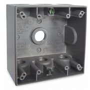 Bell Outdoor Weatherproof Electrical Box, 30.2 cu in, Double Gang, 2 Gang, Aluminum 5340-0