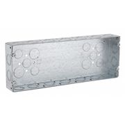 Raco Electrical Box, 85.8 cu in, Gang Box, 5 Gangs, Galvanized Steel 954