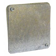 Raco Electrical Box Cover, Square Box, 1 Gangs, Galvanized Steel, Blank 762