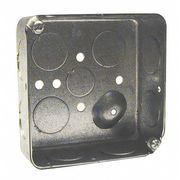 Raco Electrical Box, 21 cu in, Square Box, 2 Gangs, Galvanized Steel, Square 191