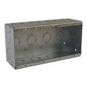 Raco Electrical Box, 63.5 cu in, Masonry Box, 4 Gangs, Galvanized Steel 693