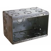 Raco Electrical Box, 67.3 cu in, Masonry Box, 3 Gangs, Galvanized Steel 697