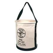 Klein Tools Canvas Bucket, Wide-Opening, Straight-Wall, Molded Bottom, 12-Inch 5109