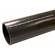 Zoro Select 1-1/2" x 10 ft. Non-Threaded ABS DWV Pipe Sch 40 29-1510