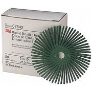 Scotch-Brite Radial Bristle Disc, TA, 3 In Dia, 50G, PK40 61500139391