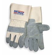 Mcr Safety Leather Palm Gloves, XL, Gray, PR 1712