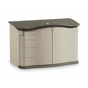 Rubbermaid Commercial 18 cu ft Resin Horizontal Outdoor Storage Shed, Sandstone FG374801OLVSS