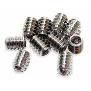 ACORN CONTROLS Hex Head Set Screw, 3/16 in H, 1/8 in Dia, Chrome, 10 PK 0181-011-001