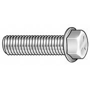 Zoro Select Grade 5, 1/4"-20 Flange Bolt, Zinc Plated Steel, 1 in L, 100 PK U01049.024.0100