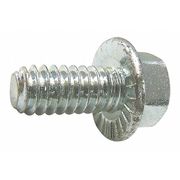 ZORO SELECT Grade 5, 1/4"-20 Flange Bolt, Zinc Plated Steel, 1/2 in L, 100 PK U01049.025.0050