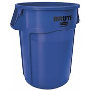 Rubbermaid Commercial 44 gal Round Trash Can, Blue, 24 in Dia, Open Top, Plastic FG264360BLUE