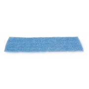Rubbermaid Commercial 18 in L Flat Mop Pad, 0.75 oz Dry Wt, Hook-and-Loop Connection, Blue, Microfiber FGQ40920BL00