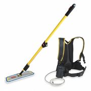 Rubbermaid Commercial 18" Hook-and-Loop Backpack Mop Kit, Black/Yellow, Aluminum FGQ97900YL00