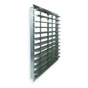 Dayton 48 in Backdraft Damper / Wall Shutter, 51-1/2 in x 51-1/2 in 53DR19