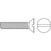 ZORO SELECT #10-32 x 3/8 in Slotted Flat Machine Screw, Zinc Plated Steel, 100 PK MSFFI-1000370-100P