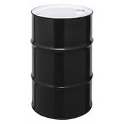 Zoro Select Closed Head Transport Drum, Steel, 30 gal, Unlined, Black CQ3008