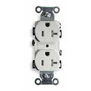 Hubbell 20A Duplex Receptacle 125VAC 5-20R WH CR20WHITR