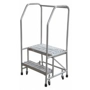 Cotterman 50 in H Aluminum Rolling Ladder, 2 Steps, 350 lb Load Capacity A2R2626A3B3C50P6