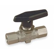 Parker 1/4" FNPT Stainless Steel Ball Valve Inline 4F-B6LJ2-SSP