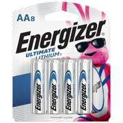 Energizer Ultimate Lithium, AA Lithium Battery, 1.5 V DC, 8 Pack L91SBP-8