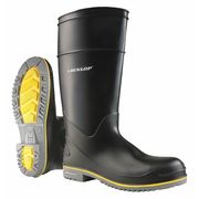 Dunlop Knee Boots, Size 8, 15" H, Black, Plain, PR 8990400