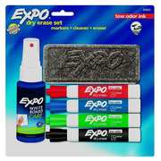 Expo Dry Erase Marker Set, Chisel Tip Black, Blue, Green, Red 80653