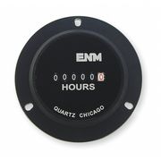 Enm DC Hour Meter, 6 Digit, Round, 10-80VDC T40B45
