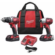 Milwaukee Tool M18 Cordless Combo Kit, 18 Volt DC, Lithium-Ion, Drill, Impact Driver, 2 Tools 2691-22